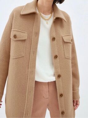 BNWT Aritzia Babaton Pelli Coat Burgundy XXS